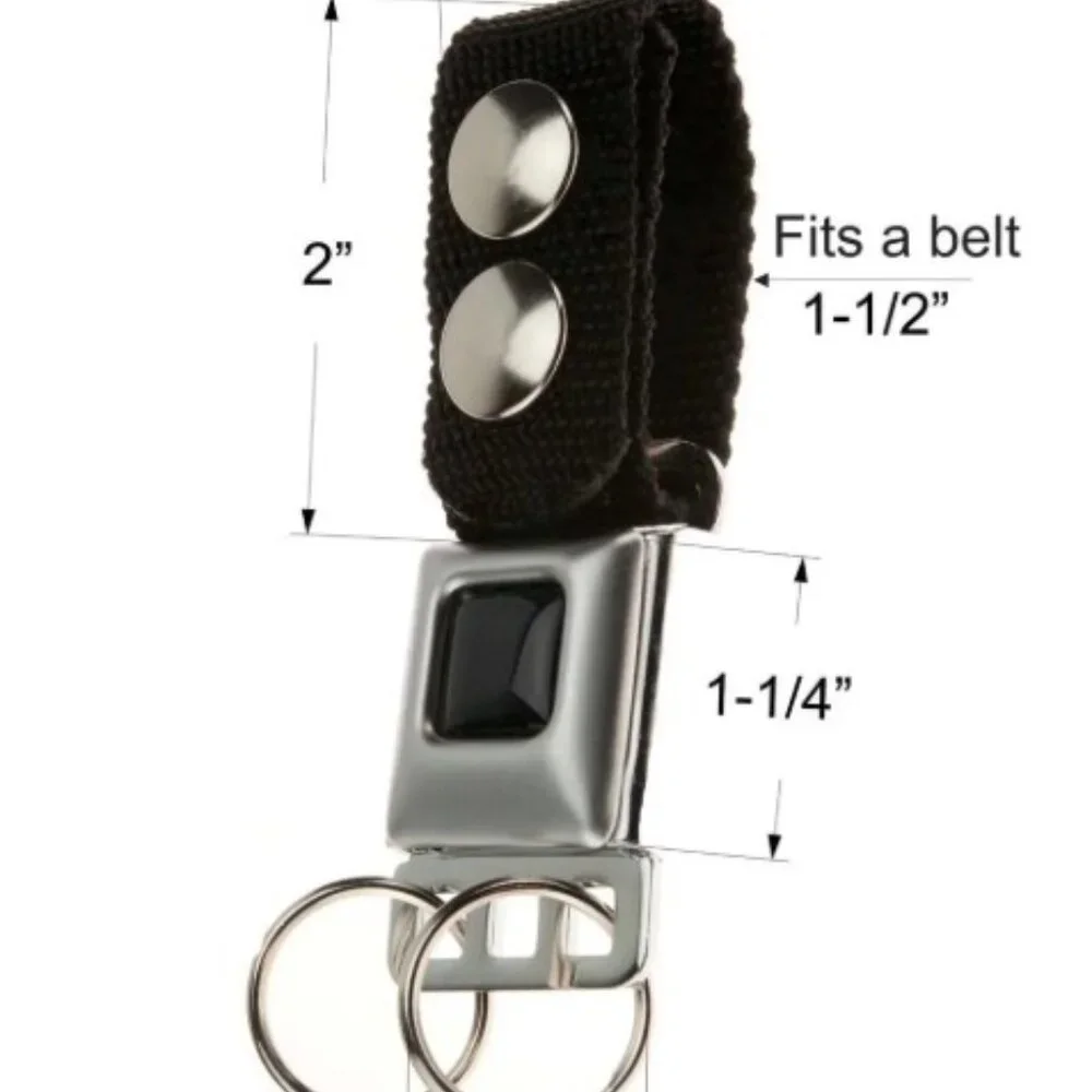 Marvel Logo Mini Seatbelt Keychain Clip Belt Loop Key Holder